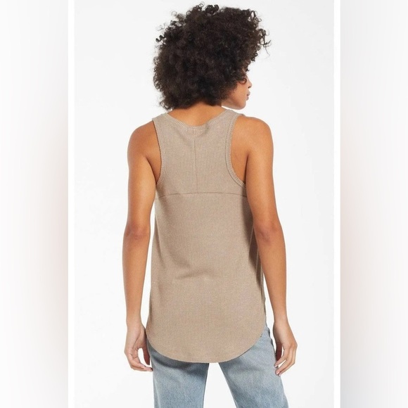 Z Supply Rib Hacci Vagabond V-Neck Tank - - Picture 7 of 7